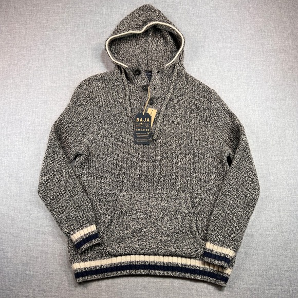 American Eagle Outfitters Other - American Eagle Baja Sweater Hoodie Men Large Heather Gray Cozy Surf Lounge NEW